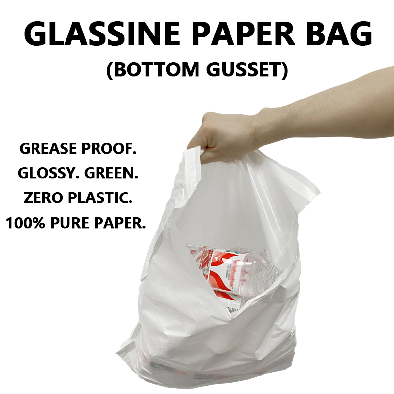 Brugerdefineret bundkil Glassine-papirpose hjælper mærker med overgangen til plastikfri emballage