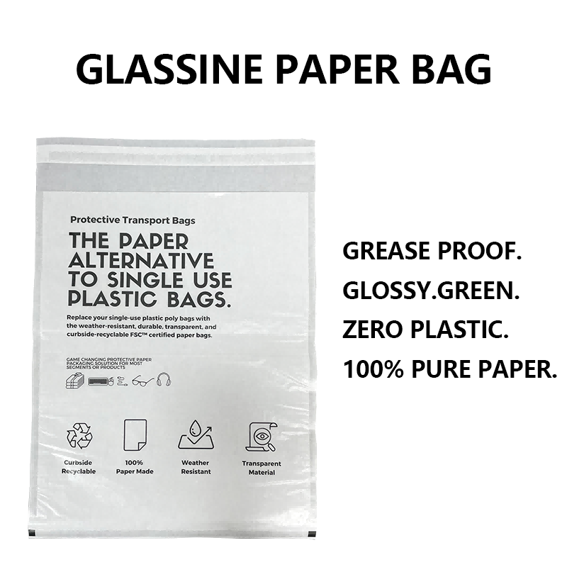 Brugerdefineret Glassine Paper Bag Producent | Plastikfri gennemsigtig emballage