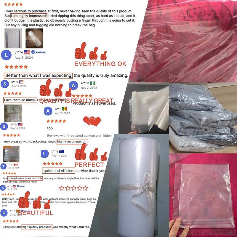 Recycled plastic packaging bag for fashion brands