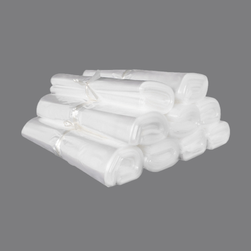 Clear 100 percent recycled LDPE packaging bag for multiple applications